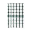 Concepts Cordinate Check Dish Cloth 100% Cotton Terry White/Dark Green