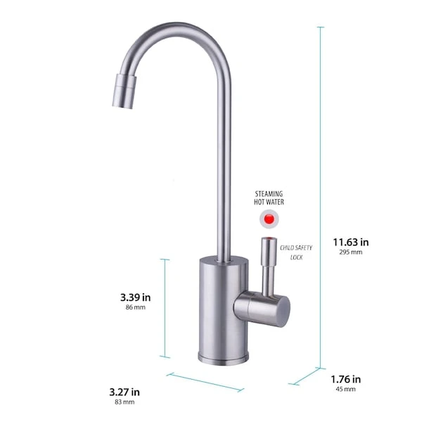 Compact Hot Water Dispenser With Brushed Nickel Faucet - Image 6