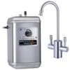 Compact Hot And Cold Water Dispenser With Chrome Faucet