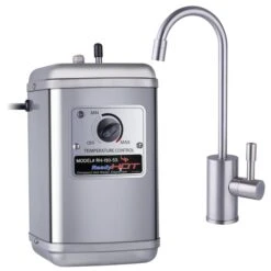 Compact Hot Water Dispenser With Brushed Nickel Faucet
