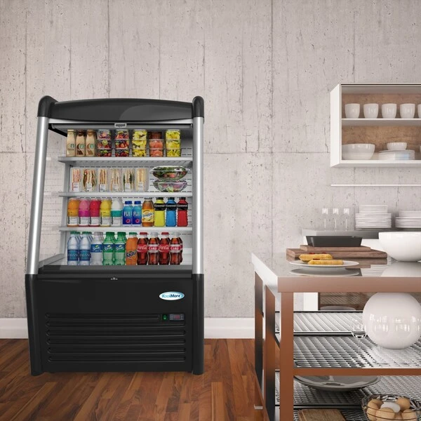 36" Open Air Merchandiser Grab And Go Refrigerator With LED Lighting And Night Curtain - Image 3