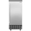 Stainless-Steel Built-In Ice Maker Machine With Large 25 Lb Cube Storage Basket, Full Cube Production