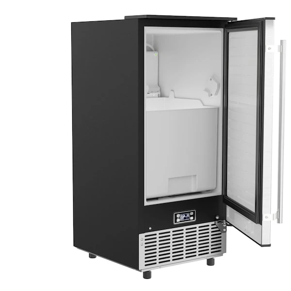 Stainless-Steel Built-In Ice Maker Machine With Large 25 Lb Cube Storage Basket, Full Cube Production - Image 2
