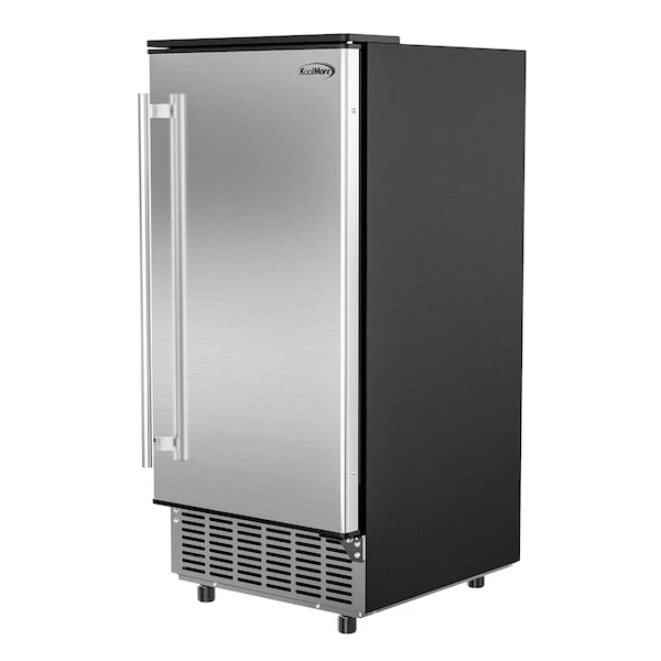 Stainless-Steel Built-In Ice Maker Machine With Large 25 Lb Cube Storage Basket, Full Cube Production - Image 9
