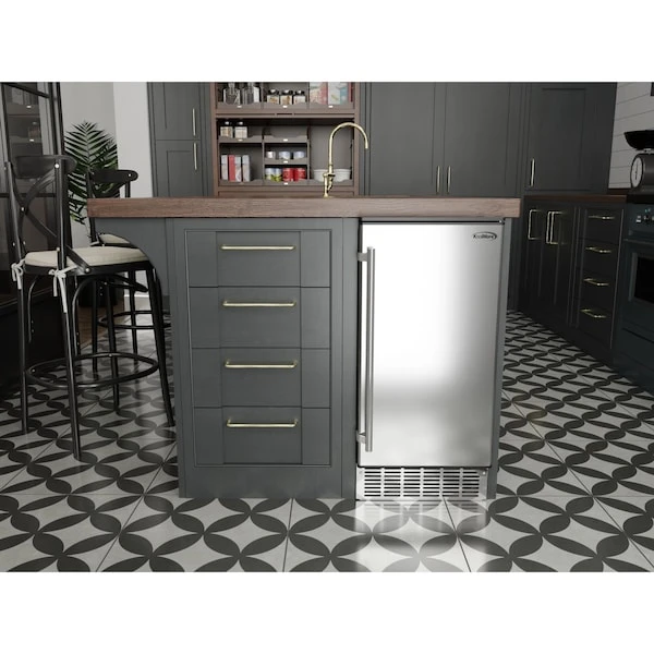 Stainless-Steel Built-In Ice Maker Machine With Large 25 Lb Cube Storage Basket, Full Cube Production - Image 5