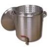 Boiling Pot With Spigot, Aluminum, Lid And Basket, 160qt.