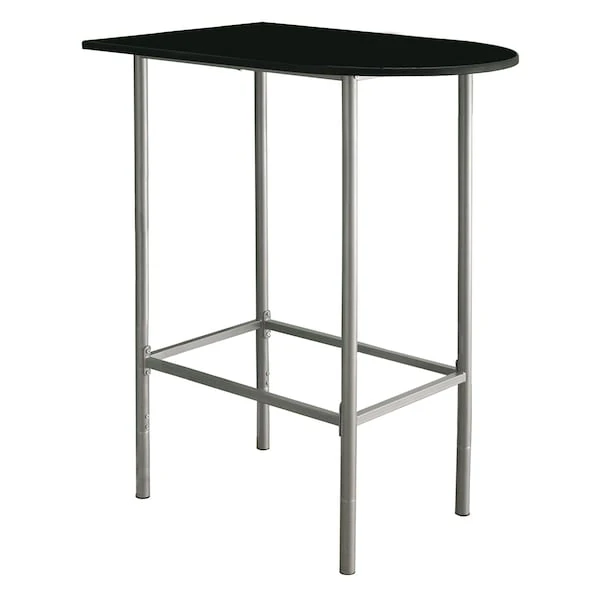 Monarch Specialties Home Bar, Bar Table, Bar Height, Pub, 36" Rectangular, Small, Kitchen, Metal, Laminate, Black, Grey