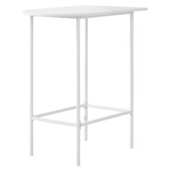 Monarch Specialties Home Bar, Bar Table, Bar Height, Pub, 36" Rectangular, Small, Kitchen, Metal, Laminate, White
