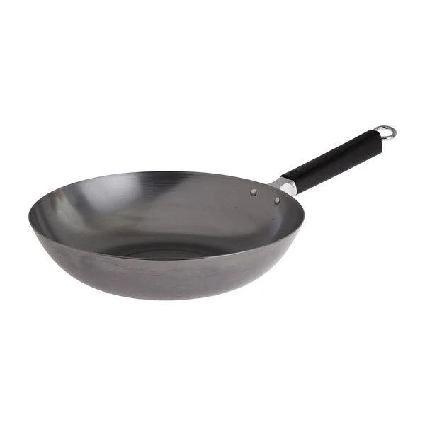 Professional Series Carbon Steel Stir Fry Pan With Phenolic Handle, 12-In.