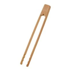 Burnished Bamboo Tongs With Serrated Teeth, 11-In.