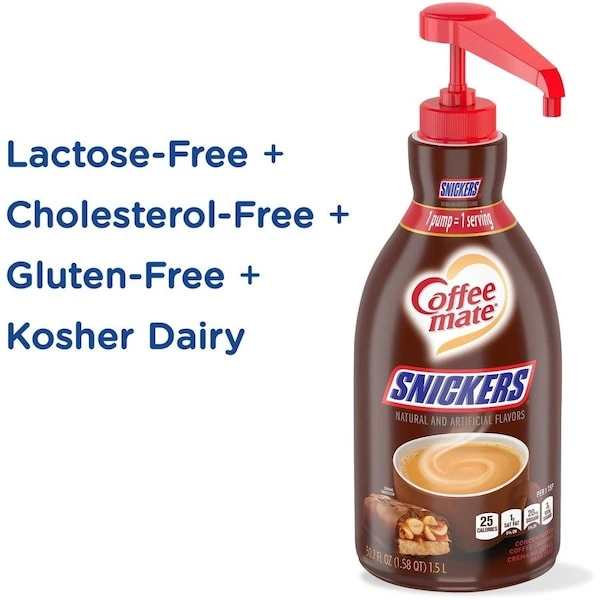Coffee Creamer, Liquid, Pump Bottle, 1.5 Liter, White - Image 8