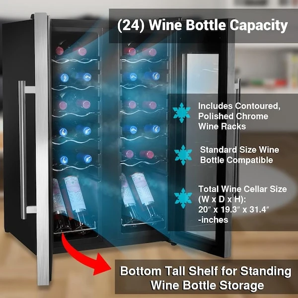 24Bottles Compressor Wine Cooler Ss Door - Image 6