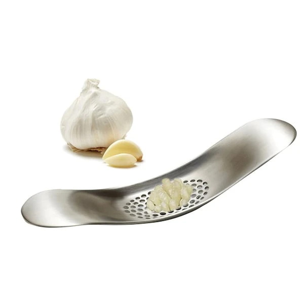 Stainless Steel Garlic Crusher Press And Peeler With Cleaning Brush 3-Piece Set, 2PK - Image 4