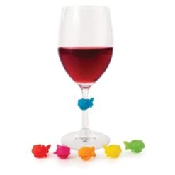 1 Guppy Silicone Wine Charms, 6PK