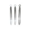 Silver Silicone & Stainless Steel Mini Locking Tong Set - Pack Of 15