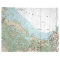 Betsy Drake PM13279EX 14 X 18 In. Essex Bay & Essex River; MA Nautical Map Place Mat - Set Of 4