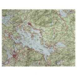 Betsy Drake PM967 14 X 18 In. Lake Winnipesaukee; NH Nautical Map Place Mat - Set Of 4