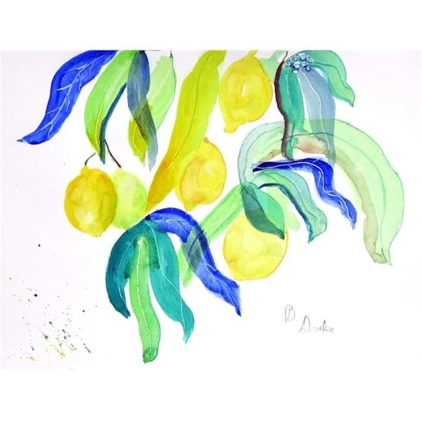 Betsy Drake PM1112 Lemon Tree Place Mat - Set Of 4