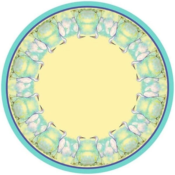 Betsy Drake TR025 58 In. Egret Round Table Cloth
