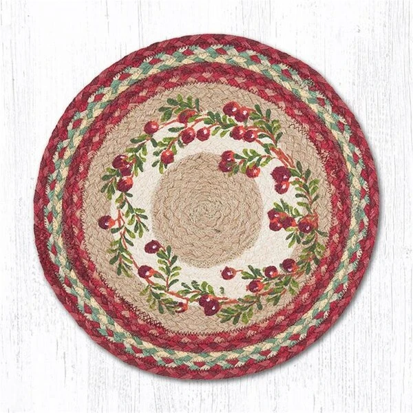 15 In. Cranberries Printed Round Placemat