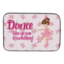 Ballet Dance Brunette Dish Drying Mat