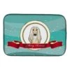Afghan Hound Merry Christmas Dish Drying Mat