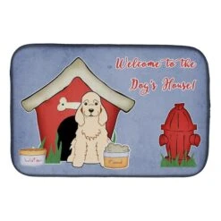 Dog House Collection Cocker Spaniel Buff Dish Drying Mat