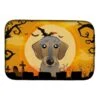 Halloween Wirehaired Dachshund Dish Drying Mat