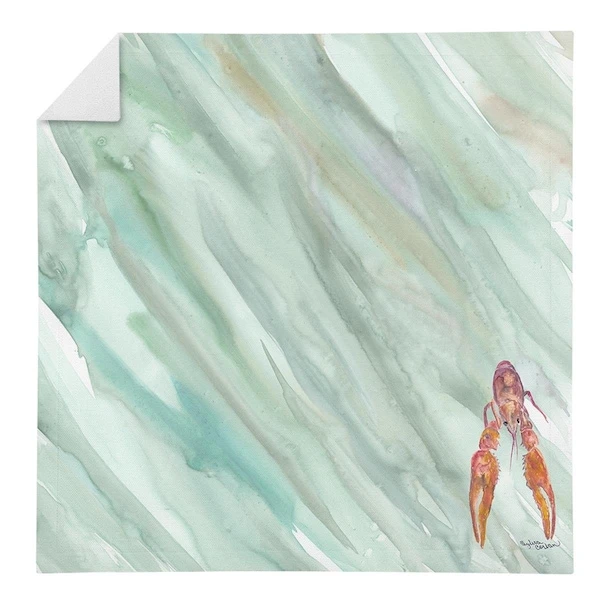 Crawfish On Sage Green Napkin