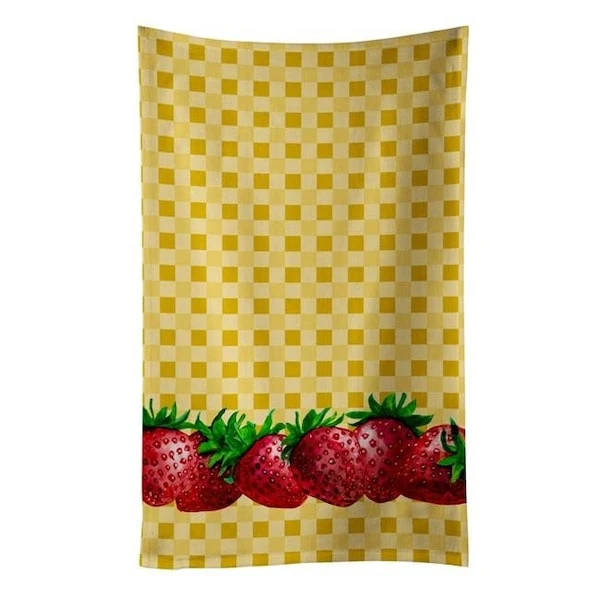 Carolines Treasures BB7182KTWL Strawberries On Basketweave Kitchen Towel