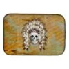 Day Of The Dead Indian Skull Dish Drying Mat