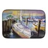 Sailboats At The Fairhope Yacht Club Docks Dish Drying Mat