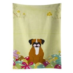 Easter Eggs Flashy Fawn Boxer Kitchen Towel