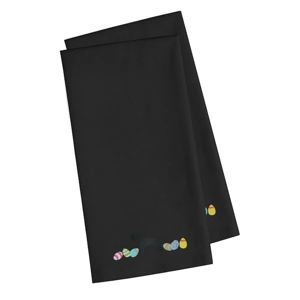 Giant Schnauzer Easter Black Embroidered Kitchen Towel