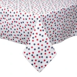 60 X 84 In. Americana Stars Print Tablecloth