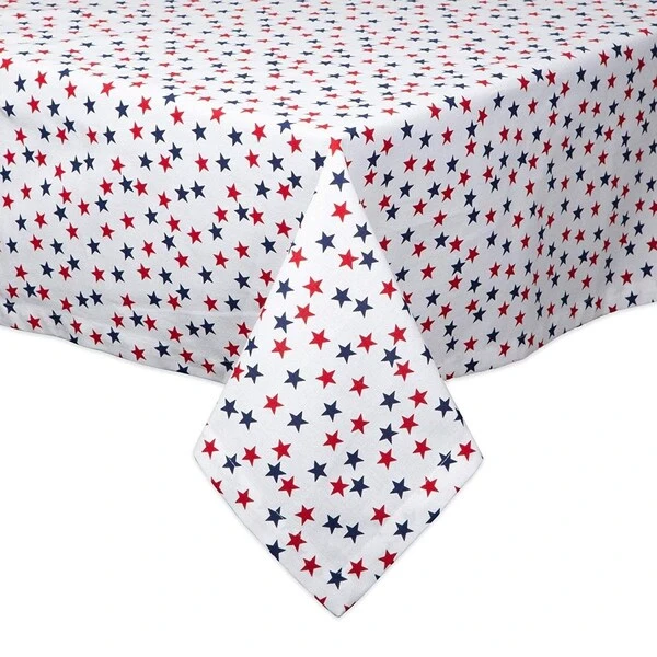 60 X 84 In. Americana Stars Print Tablecloth