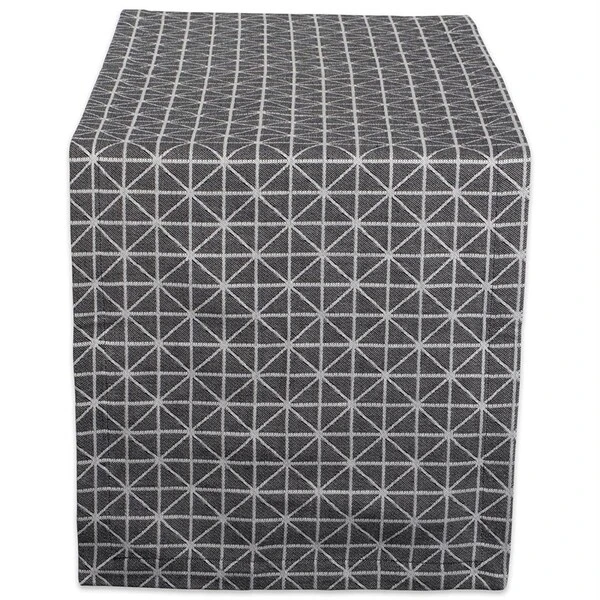 14 X 72 In. Triangle Table Runner - Black & White