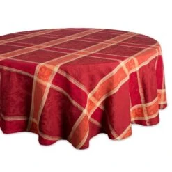 70 In. Round Harvest Wheat Jacquard Tablecloth