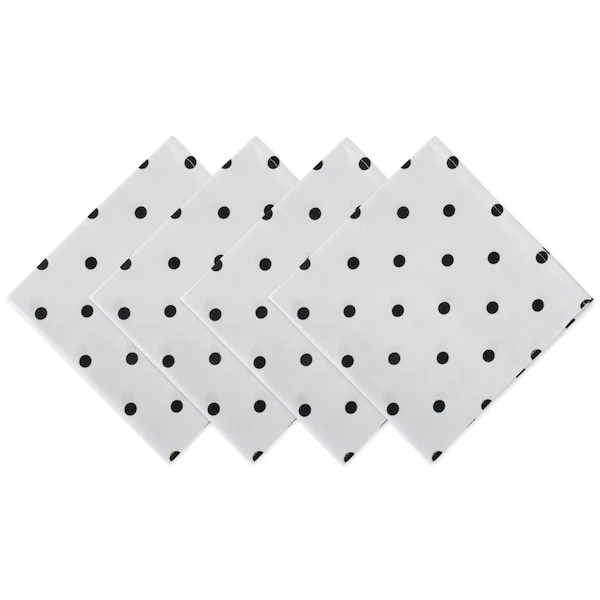 Polka Dot Napkin - White & Black