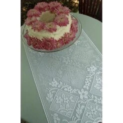 Chantilly 14 X 48 In. Fringed Runner - White