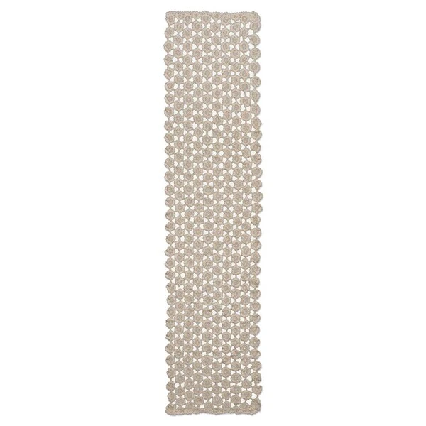 14 X 60 In. Crochet Envy Table Runner, Natural