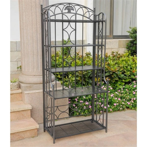 5-Tier Iron Bakers Rack, Pewter