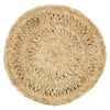 LR Home NATUR12027NAT15RD Natural Jute Rotary Round Placemats - Set Of 2