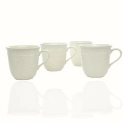16 Oz Nantucket White Mug - Set Of 4