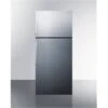 Summit Appliance FF1511SS 28 In. Freestanding Counter Depth Top Freezer Refrigerator; Platinum