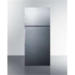Summit Appliance FF1511SS 28 In. Freestanding Counter Depth Top Freezer Refrigerator; Platinum