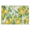 SARO 1528.M1319B 13 X 19 In. Oblong Printed Placemats With Lemon Design - Set Of 4
