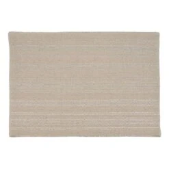 SARO 717.N1420B Cotton Placemats With Shimmer Line Design - Set Of 4