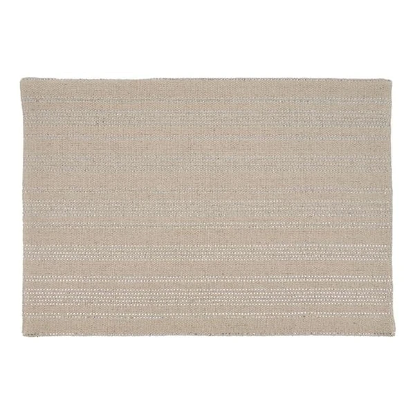 SARO 717.N1420B Cotton Placemats With Shimmer Line Design - Set Of 4