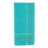 Saro 2625.TQ18S 18 In. Dobby Border Square Table Napkins; Turquoise - Set Of 4